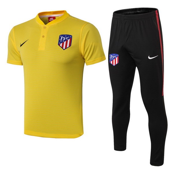 Polo Komplett Set Atlético de Madrid 2018-19 Gelb